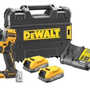 DEWALT DCF850E2T 18V XR BRUSHLESS ULTRA COMPACT IMPACT DRIVER KIT 2X COMPACT POWERSTACK BATTERIES