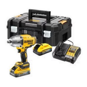 DEWALT DCF961H2T-GB 18v BRUSHLESS 1/2" HIGH TORQUE IMPACT WRENCH 2 x 5.0ah P/STACK BATTERIES