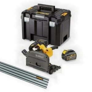 DEWALT DCS520T2 54V XR FLEXVOLT PLUNGE SAW WITH 2X 6.0AH LI-ION BATTERIES & GUIDE RAIL