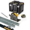 DEWALT DCS520T2-GB 54v FLEXVOLT XR PLUNGE SAW WITH 2 x LI-ION BATTERIES, 2 RAILS, JOINING BAR & BAG