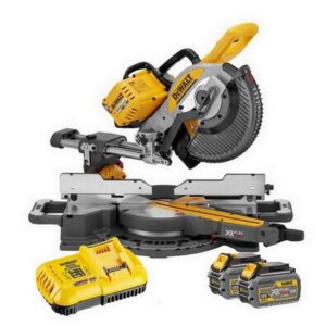 DEWALT DCS727T2 54V FLEXVOLT MITRE SAW 250MM WITH 2X 6.0AH LI-ION BATTERIES