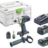 FESTOOL 576470 PERCUSSION DRILL PDC 18/4 PLUS QUADRIVE WITH 5.2AH/4.0AH BATTERIES