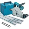 MAKITA SP6000J1 165MM CIRCULAR PLUNGE SAW 110V WITH 2X 1.5M RAILS, CONNECTOR AND MAKPAC CASE