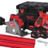 MILWAUKEE M18FPS55-552P 18V PLUNGE SAW KIT C/W 2 X 1.4M GUIDE RAILS, CONNECTORS & BAG